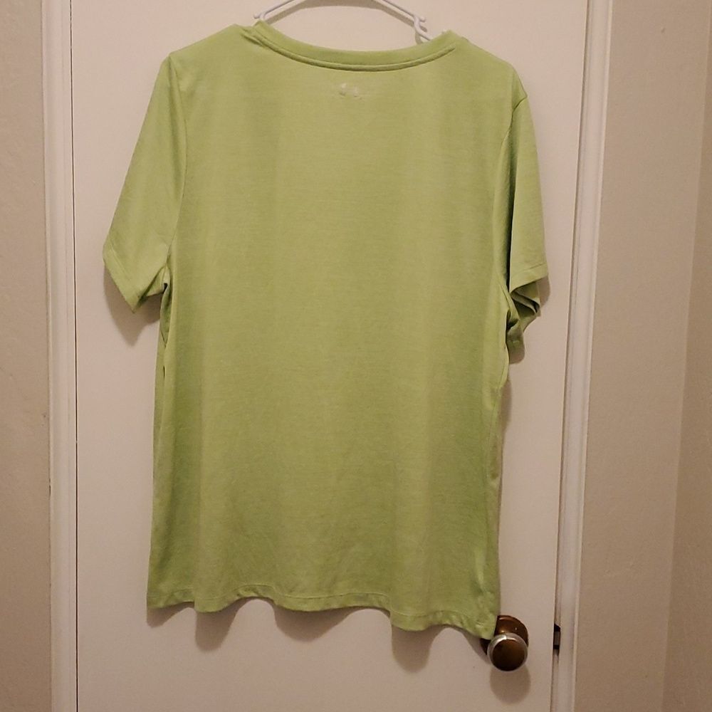 Under Armour 1X moisture wicking short sleeve t shirt neon green NWOT - Picture 4 of 4